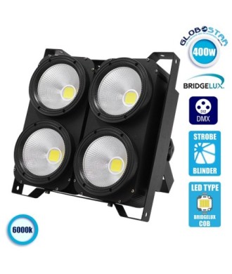 Προβολέας LED COB DMX512 Strobe Blinder Matrix Light 400 Watt (4x100w) Ψυχρό Λευκό 6000k GloboStar 51161